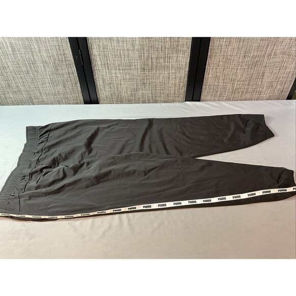 PUMA Men’s Performance Jogger Pants Black /White - L - DrawString Logo (SU2) - Picture 2 of 5